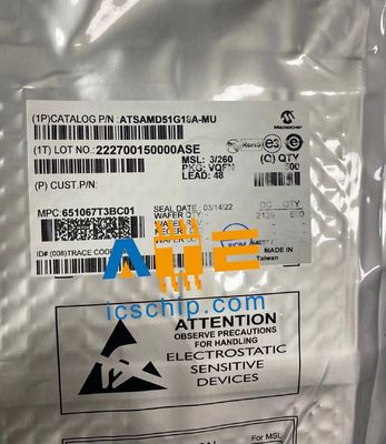 Microchip CM4 QFN48 256KFlash Tray USB IC Circuiti integrati ATSAMD51